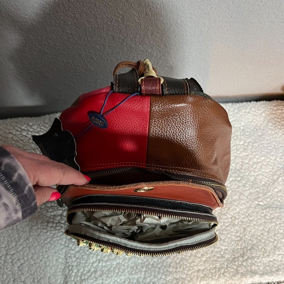 💚❤️💙💛AmeriLeather Borka Leather Backpack NWT (regularly $189)❤️BEAUTIFUL❤️NEW - Picture 6 of 16